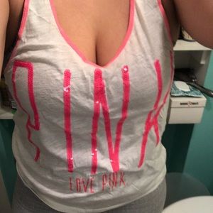 PINK racerback tank top